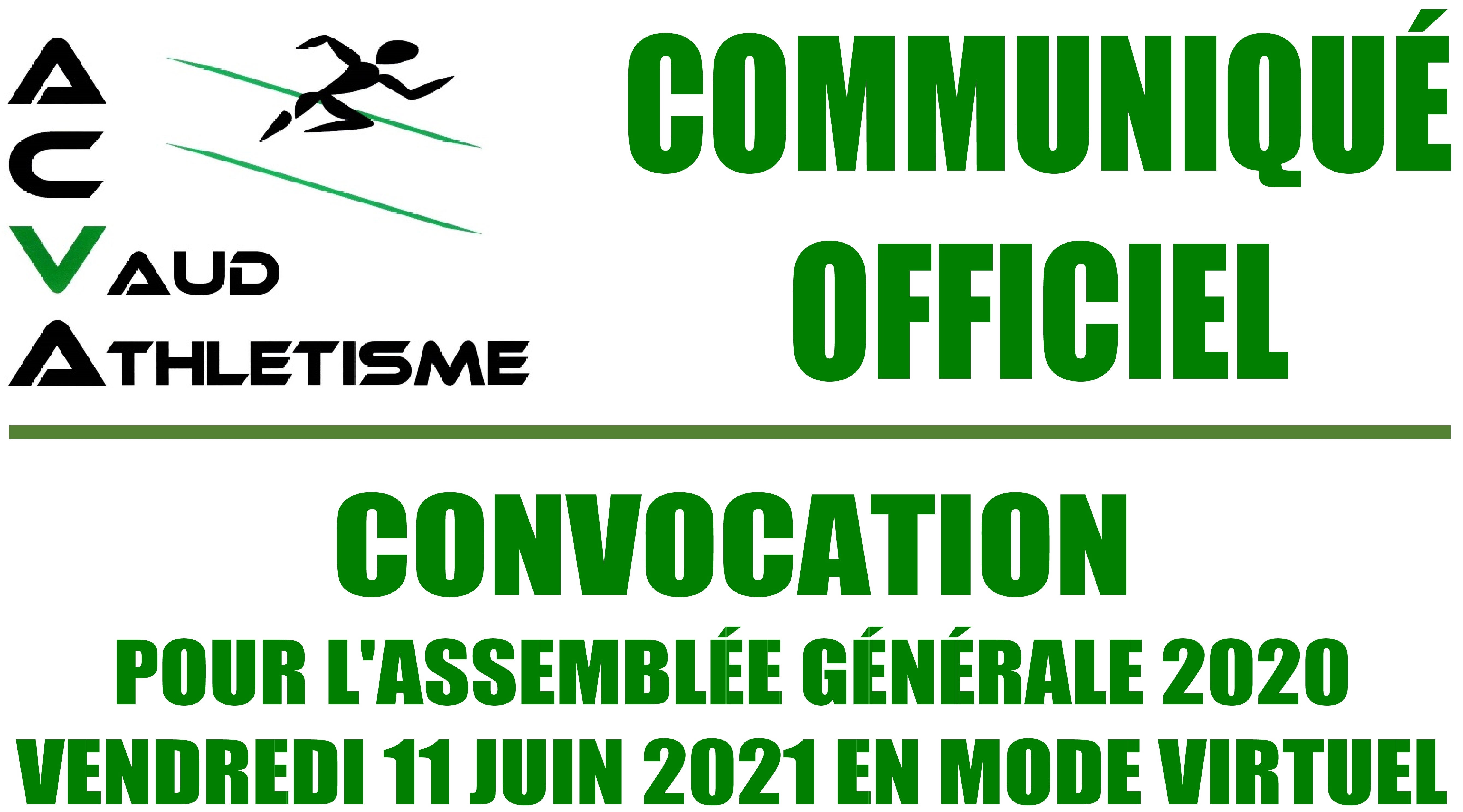 Convocation pour l’AG 2020