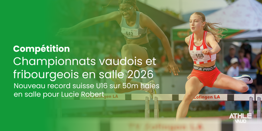 Nouveau record suisse U16 sur 50m haies en salle pour Lucie Robert