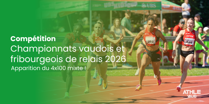 Apparition du 4x100 mixte aux championnats vaudois et fribourgeois de relais